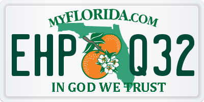 FL license plate EHPQ32