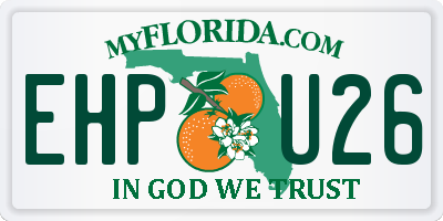 FL license plate EHPU26