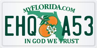FL license plate EHQA53