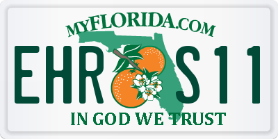 FL license plate EHRS11