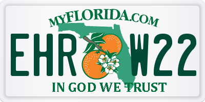 FL license plate EHRW22