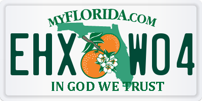FL license plate EHXW04