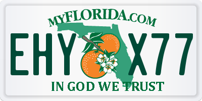 FL license plate EHYX77