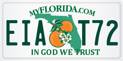 FL license plate EIAT72