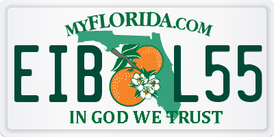 FL license plate EIBL55