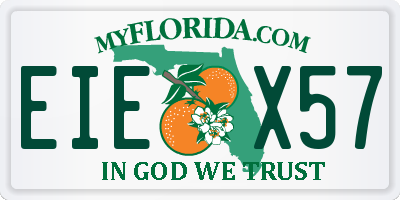 FL license plate EIEX57