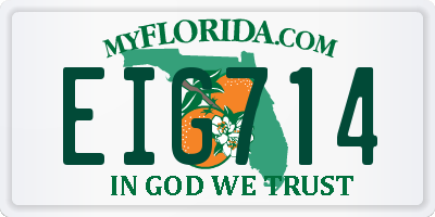 FL license plate EIG714