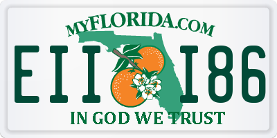FL license plate EIII86