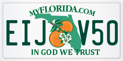 FL license plate EIJV50