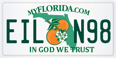 FL license plate EILN98