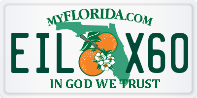 FL license plate EILX60