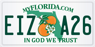FL license plate EIZA26