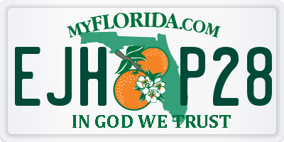 FL license plate EJHP28