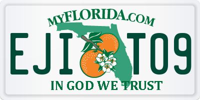 FL license plate EJIT09