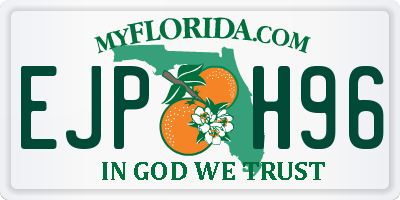 FL license plate EJPH96
