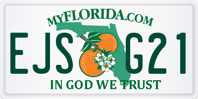 FL license plate EJSG21