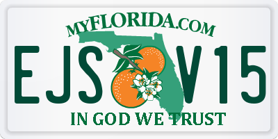 FL license plate EJSV15