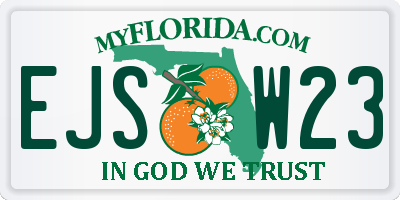 FL license plate EJSW23