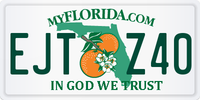 FL license plate EJTZ40