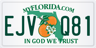 FL license plate EJVQ81