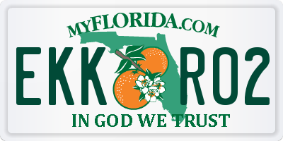 FL license plate EKKR02