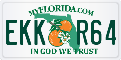 FL license plate EKKR64