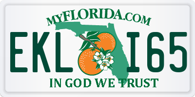 FL license plate EKLI65