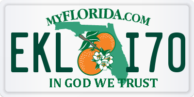 FL license plate EKLI70