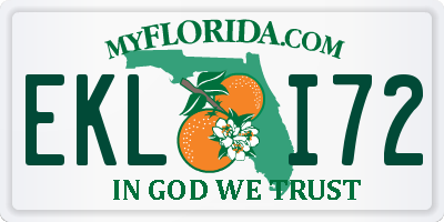 FL license plate EKLI72