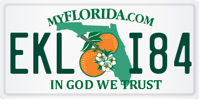 FL license plate EKLI84