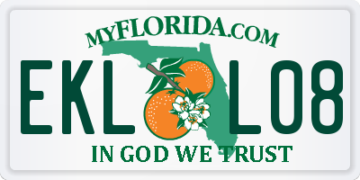 FL license plate EKLL08