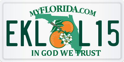 FL license plate EKLL15