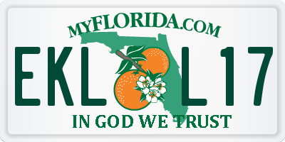 FL license plate EKLL17