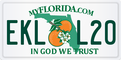 FL license plate EKLL20