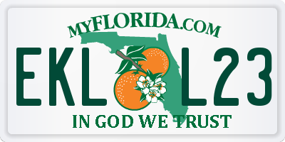FL license plate EKLL23