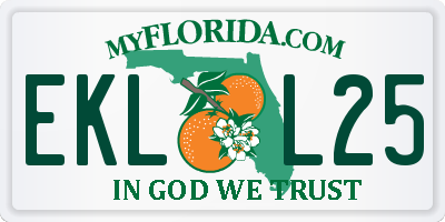 FL license plate EKLL25