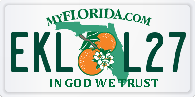 FL license plate EKLL27
