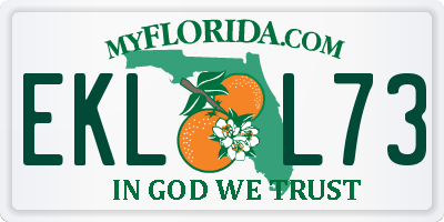 FL license plate EKLL73