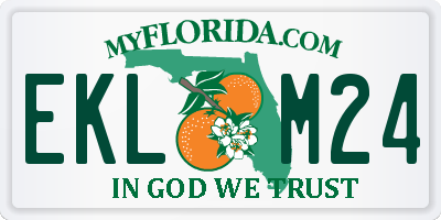 FL license plate EKLM24
