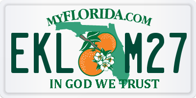 FL license plate EKLM27