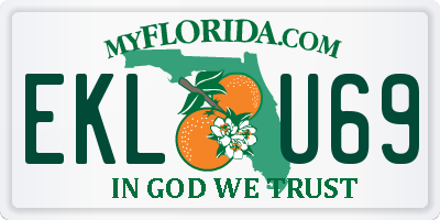 FL license plate EKLU69