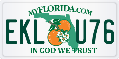 FL license plate EKLU76