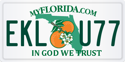 FL license plate EKLU77