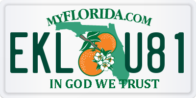 FL license plate EKLU81