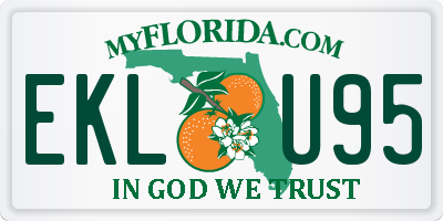FL license plate EKLU95