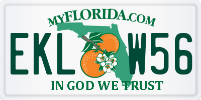 FL license plate EKLW56