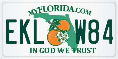 FL license plate EKLW84