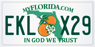 FL license plate EKLX29