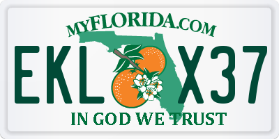 FL license plate EKLX37