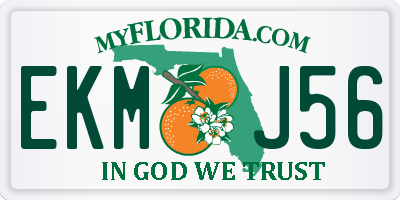FL license plate EKMJ56